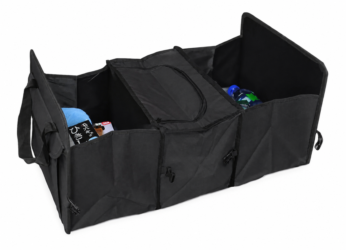 Organizador Plegable de Baúl para Auto – Negro Multiuso