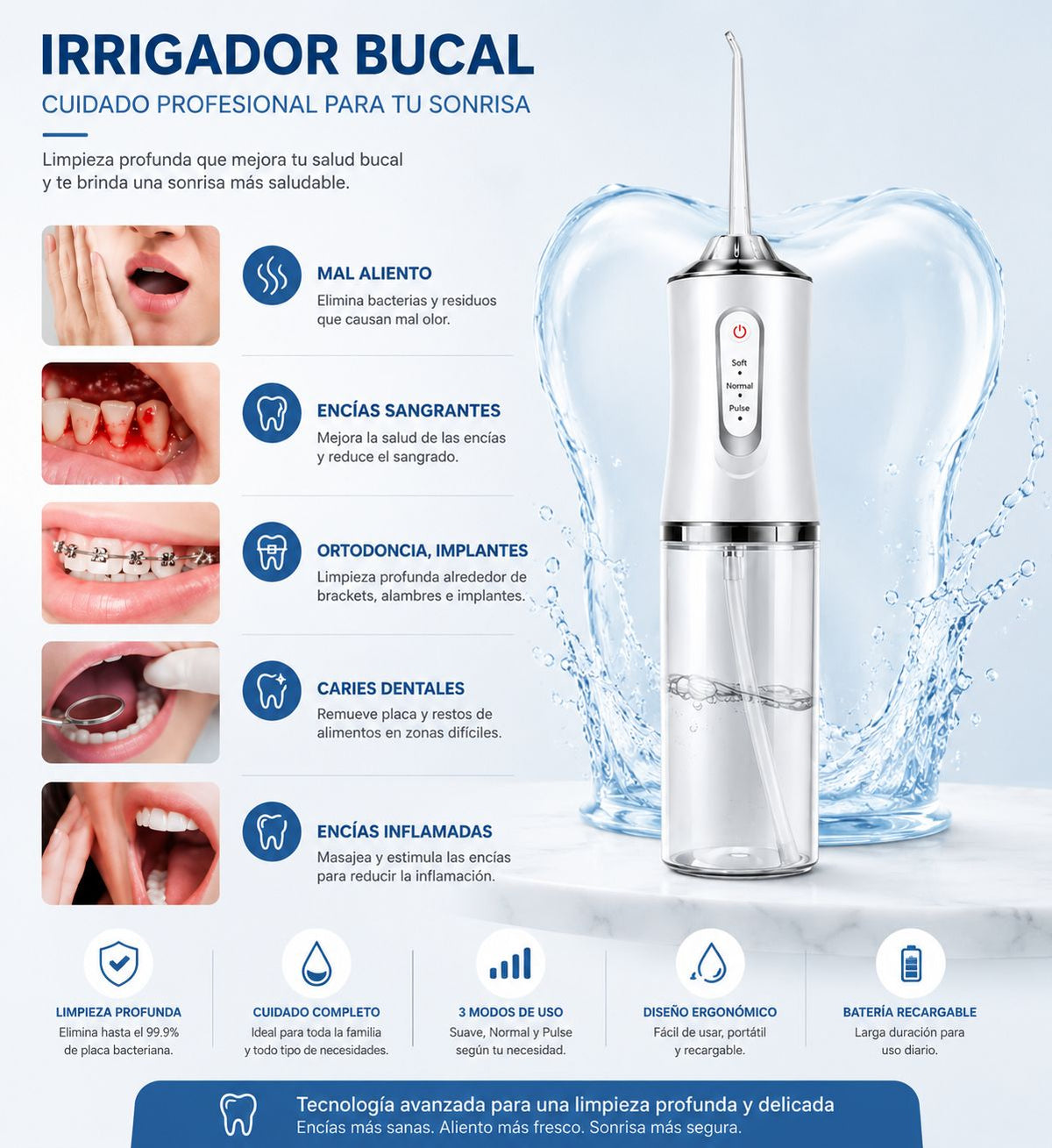 Irrigador Oral Limpieza Profunda